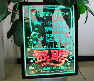 풀 컬러 투명한 LED 번쩍이 쓰기 널은 광고 표시를 분명히했습니다