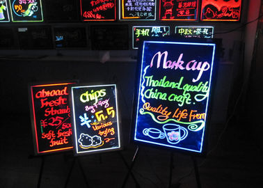 높은 광도는 50cm x 70cm 유리제 막대기 LED 쓰기 널을 원격 제어 부드럽게 했습니다